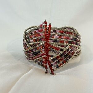 Purple and Red Beaded Bracelet *CLOSET CLEAN OUT, BUNDLE FOR MORE SAVINGS*